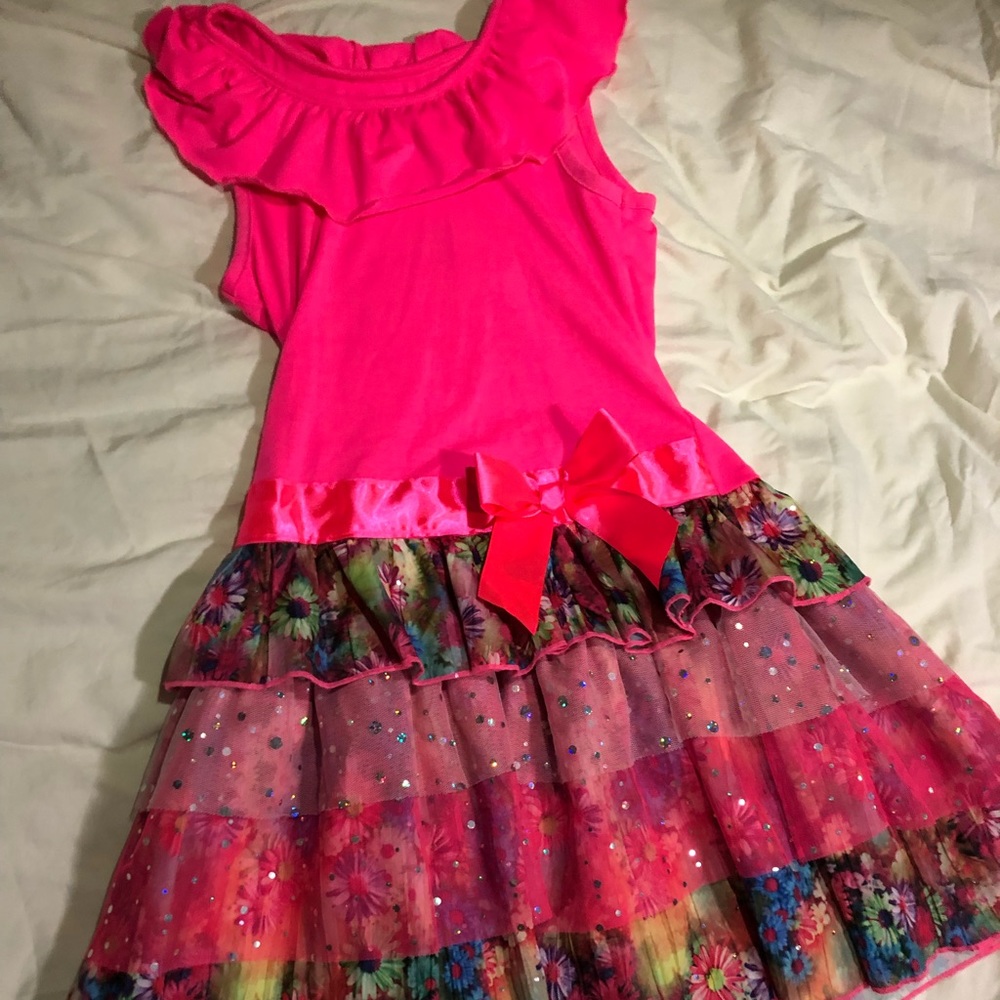 Pink flower dress
